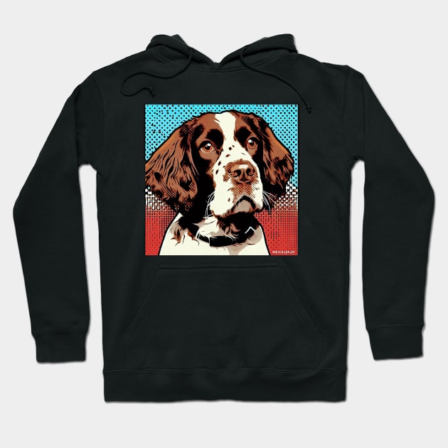 Springer Spaniel Pop Art Hoodie by Sketchy